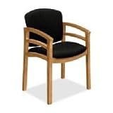 HON 2112 Invitation Reception Series Double Rail Arm Wood Guest Chair, Raven and Harvest