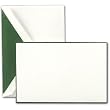 Hunter Green Bordered White Printable Correspondence Cards