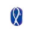 Kera Blue with White Swirl Glass Bead