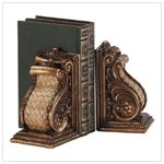 Ornate Scroll Bookends