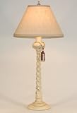 IMAGE OF Natural Light Distressed Finish Barley Twist Table Lamp