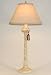 White Washed Distressed Finish Barley Twist Table Lamp