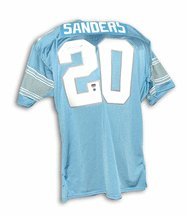 Barry Sanders Signed Jersey - Blue Throwback - Autographed NFL Jerseys
