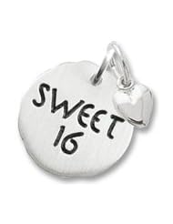 Sweet 16 Tag with Heart Charm