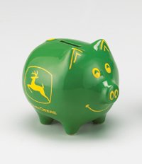 JOHN DEERE GREEN PIGGY BANK