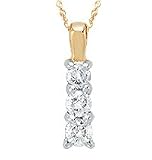 14kt. Gold, 1/2 ct. tw. Three Diamond Pendant