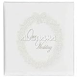TAP Topflight Bound Leatherette CD Holder with 2 x 2 Front Cover Photo Window, White with Embossed Highlights, Holds 1 CD