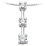 14kt. Gold, 1/4 ct. tw. Three Diamond Pendant