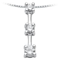 14kt. Gold, 1 4 ct. tw. Three Diamond Pendant by Fred Meyer Jewelers