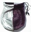 Gallant Hand: Velvet Gamer Dice Bag - Wine & Silver (5"x7") - Holds Approximately 90-100 Dice