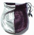 Gallant Hand: Velvet Gamer Dice Bag - Wine & Silver (5"x7") - Holds Approximately 90-100 Dice
