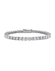 Diamond Tennis Bracelet : 14K White Gold â€" 4.00 CT Diamonds