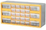 Akro-Mils 10726 26-Drawer Plastic Parts Storage Hardware and Craft Cabinet, 20-Inch by 10-1/4-Inch by 6-3/8-Inch, Yellow/Grey
