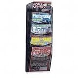 Safco 5578BL Safco Mesh Magazine Rack, 5 Pockets, Black