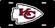 Kansas City Chiefs Laser Cut Black License Plate - SET OF 6 - Sports Merchandise