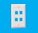 Keystone Modular Style Wall Face Plate – 4 Ports White
