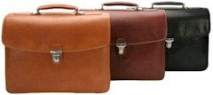 Triple Gusset Bella Russo 17 Inch Laptop Briefcase