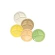 Food Service Round Compartment Lunch Plate, 10" 3-Compartment Plate, Deep, Hunter Green, Supermel