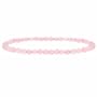 Genuine Rose Quartz Stone 4mm Bead Beaded Stretch Bracelet