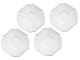 Tyler Florence for Mikasa Chef's White Collection Baroque Saucers Set of 4
