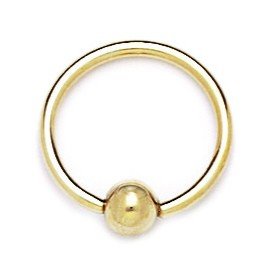 14k Yellow Gold 14 Gauge Circular Body Piercing 