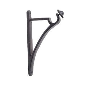 Curtain Rod Holders Black Powder 6 x 1 2