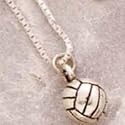 Sterling Volleyball 3-D Necklace