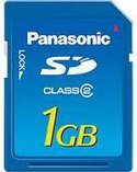 Panasonic 1GB SD Memory Card with SD Speed Class 2 performance