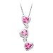 10kt. White Gold, Created Pink Sapphire & Diamond Pendant