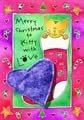 Image of NEW! Merry Christmas Kitty with Love - Catnip Toy Greeting Card