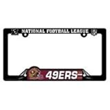 San Francisco 49ers Black Plastic License Plate Frame