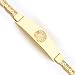 14K New York Mets Lg Pol Id Bracelet W/Anchor Link