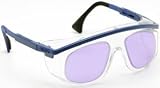 ACE (DIDYMIUM) GLASS WORKING SPECTACLES IN REINFORCED PATRIOT PLASTIC SAFETY FRAME.