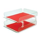 DEF35690 - Desk Tray,Nonskid Feet,10x13-1/4x2-3/4,Green Tint