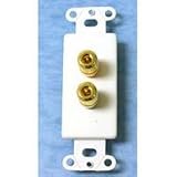 Cables To Go - 37078 - 1 Pair Speaker Post Decora Wallplate White