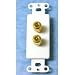 Cables To Go - 37078 - 1 Pair Speaker Post Decora Wallplate White