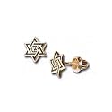Stud Earrings - Star of David - 14K Gold Jewish Stud Earrings