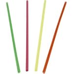 Assorted Slim Neon Straws, 8" (04-0463) Category: Unwrapped Straws