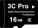 3C Pro 16GB microSD microSDHC Memory Card Class 4 Bulk Pack - 3C_TF16G
