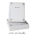 Pioneer WES-246, 4" x 6" Book Style Italian Embossed White Leatherette Wedding Photo Album, Holds 208 Photos