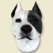 Pit Bull Terrier Dog Magnet - White