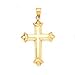 14K CROSS PENDANT FITS 3MM