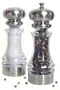 Chef Specialties Lehigh Acrylic and Matte Chrome Pepper Mill and Salt Shaker Set, 7-Inch