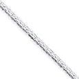Sterling Silver 2mm Byzantine Chain Necklace - 20 Inch - Lobster Claw
