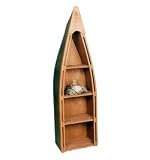Westmoreland Woodworks Canoe Bookshelf, 23-1/2 in. W x 16-1/2 in. D x 83 in. H, Antique Red