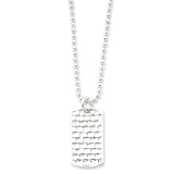 Sterling Silver Dog Tag Necklace 18