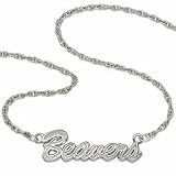 Oregon State Beavers Beavers Sterling Silver Script Necklace