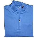 Greg Norman Men's Pima Zip Mock Pullover with Shark logo, Mystic (Size  - XL)