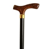Wood Cane - Natural Stain handle. This Fritz handle cane was disigned by a German count to make cane use by the arthritic sufferer more comfortable. This wooden cane has a weight capacity 250 pounds, height 36-37 inches, solid wood handle and shaft. See All King Of Canes Products.