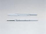 2段引 左右底付スライドレール 711型 【白塗装／400mm】 左右1セット